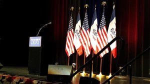 Erin's photo of the stage before things got under way yesterday.